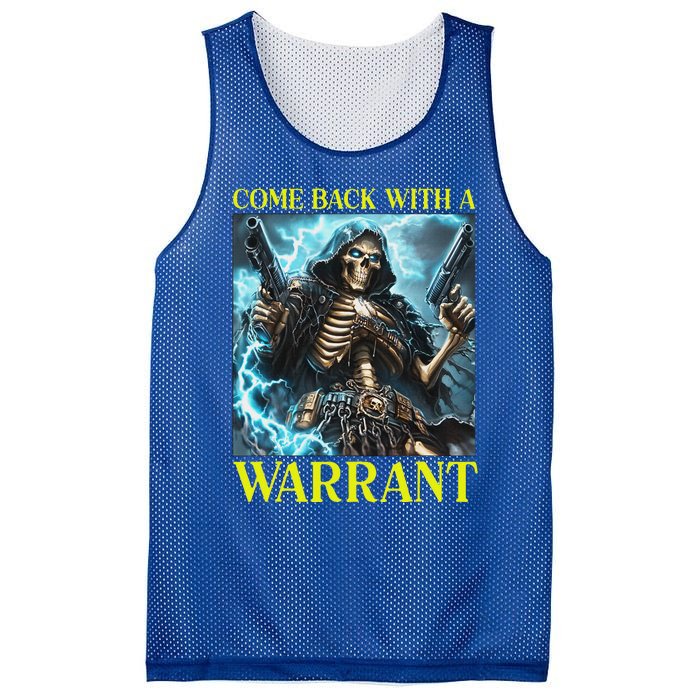 Come Back With A Warrant Cringe Skeleton Mesh Reversible Basketball Jersey Tank