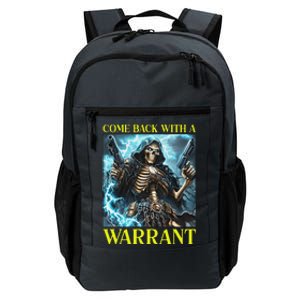 Come Back With A Warrant Cringe Skeleton Daily Commute Backpack