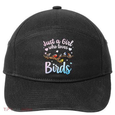 Cool Bird Watcher Art For Women Birding Nerd Birder 7-Panel Snapback Hat