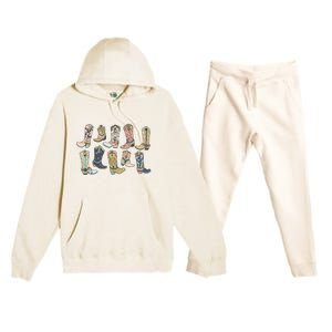 Cowgirl Boots Western Premium Hooded Sweatsuit Set