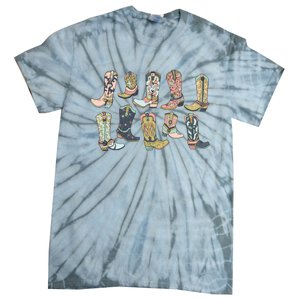 Cowgirl Boots Western Tie-Dye T-Shirt