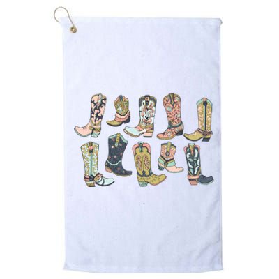 Cowgirl Boots Western Platinum Collection Golf Towel