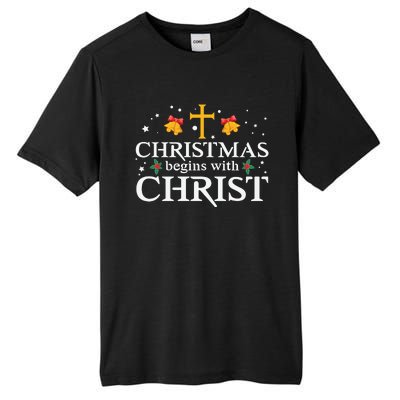 Christmas Begins With Christ Tall Fusion ChromaSoft Performance T-Shirt