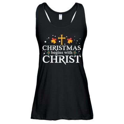 Christmas Begins With Christ Ladies Essential Flowy Tank