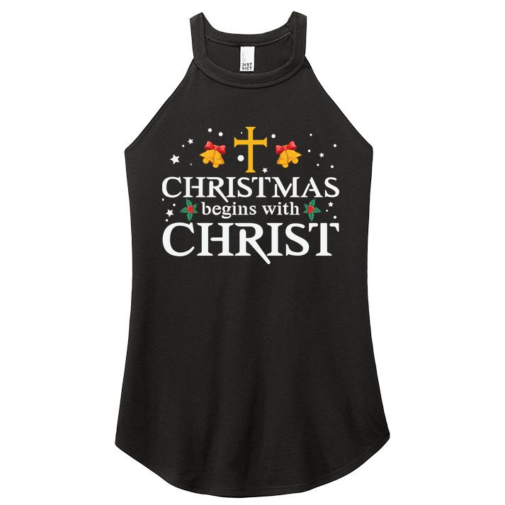 Christmas Begins With Christ Women's Perfect Tri Rocker Tank