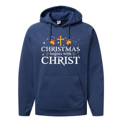 Christmas Begins With Christ Performance Fleece Hoodie