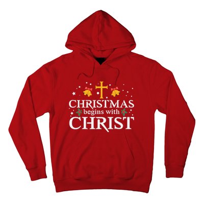 Christmas Begins With Christ Hoodie