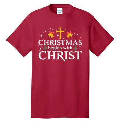 Christmas Begins With Christ Tall T-Shirt