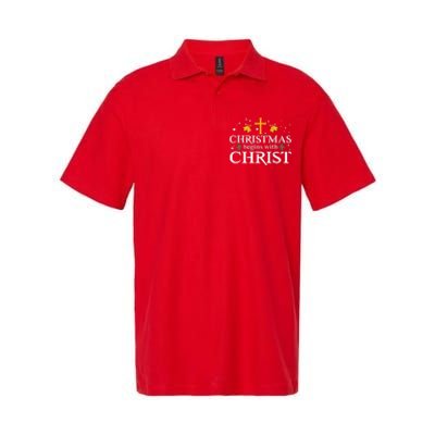 Christmas Begins With Christ Softstyle Adult Sport Polo