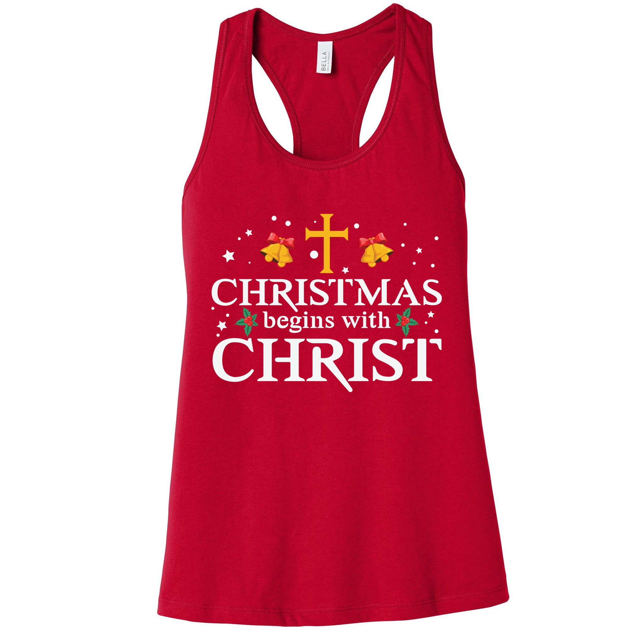 Christmas Begins With Christ Womens Tank Top