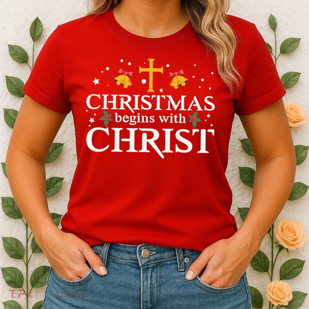 Christmas Begins With Christ Womens T-Shirt