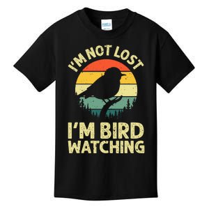 Cool Bird Watching Design Bird Watcher Birder Kids T-Shirt