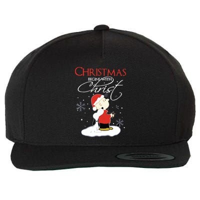 Christmas Begins With Christ Xmas Gift Holiday Costume Wool Snapback Cap