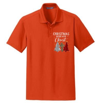 Christmas Begins With Christ Jesus Cross Christian Sweater Great Gift Dry Zone Grid Polo