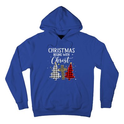 Christmas Begins With Christ Jesus Cross Christian Sweater Great Gift Hoodie