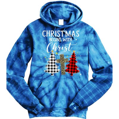 Christmas Begins With Christ Jesus Cross Christian Sweater Great Gift Tie Dye Hoodie