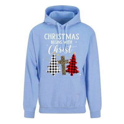 Christmas Begins With Christ Jesus Cross Christian Sweater Great Gift Unisex Surf Hoodie