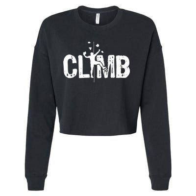 Climb Bouldering Wall Climber Rock Climbing Mountaineer Cropped Pullover Crew