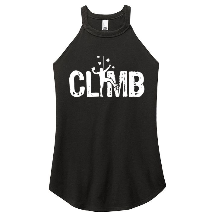 Climb Bouldering Wall Climber Rock Climbing Mountaineer Women's Perfect Tri Rocker Tank