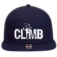 Climb Bouldering Wall Climber Rock Climbing Mountaineer 7 Panel Mesh Trucker Snapback Hat