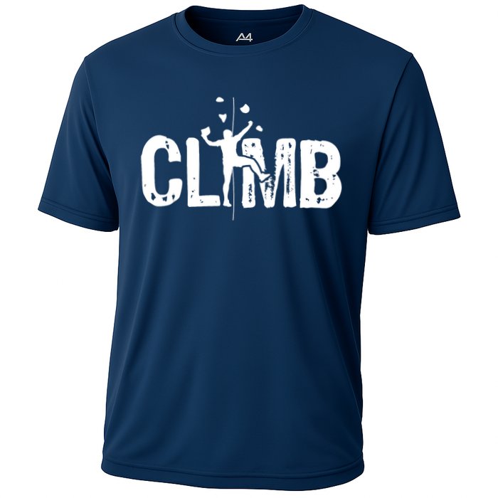 Climb Bouldering Wall Climber Rock Climbing Mountaineer Cooling Performance Crew T-Shirt