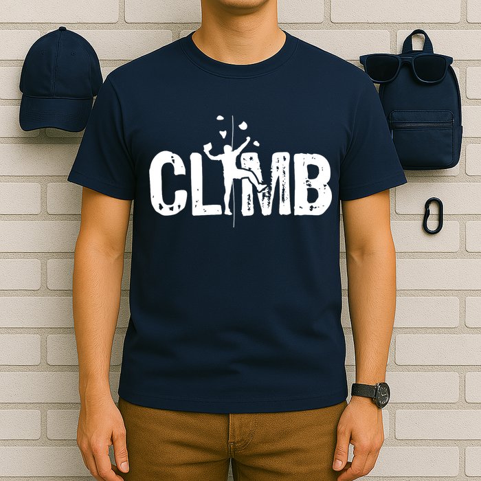 Climb Bouldering Wall Climber Rock Climbing Mountaineer T-Shirt