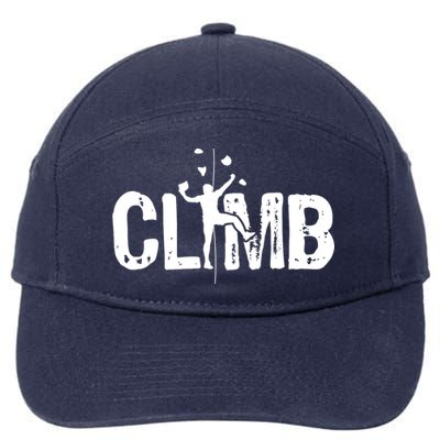 Climb Bouldering Wall Climber Rock Climbing Mountaineer 7-Panel Snapback Hat