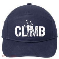 Climb Bouldering Wall Climber Rock Climbing Mountaineer 7-Panel Snapback Hat