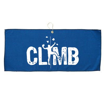 Climb Bouldering Wall Climber Rock Climbing Mountaineer Large Microfiber Waffle Golf Towel