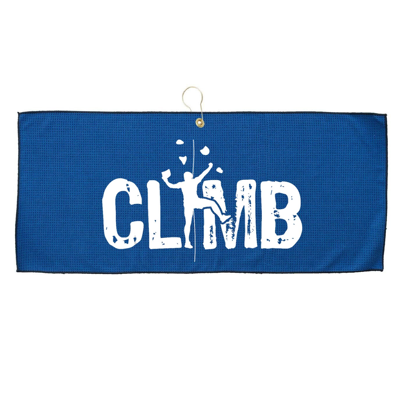 Climb Bouldering Wall Climber Rock Climbing Mountaineer Large Microfiber Waffle Golf Towel