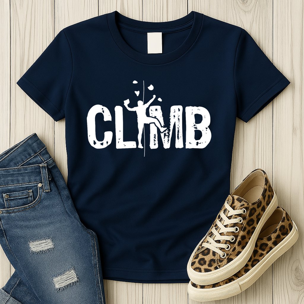 Climb Bouldering Wall Climber Rock Climbing Mountaineer Womens T-Shirt