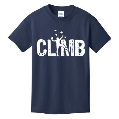 Climb Bouldering Wall Climber Rock Climbing Mountaineer Kids T-Shirt