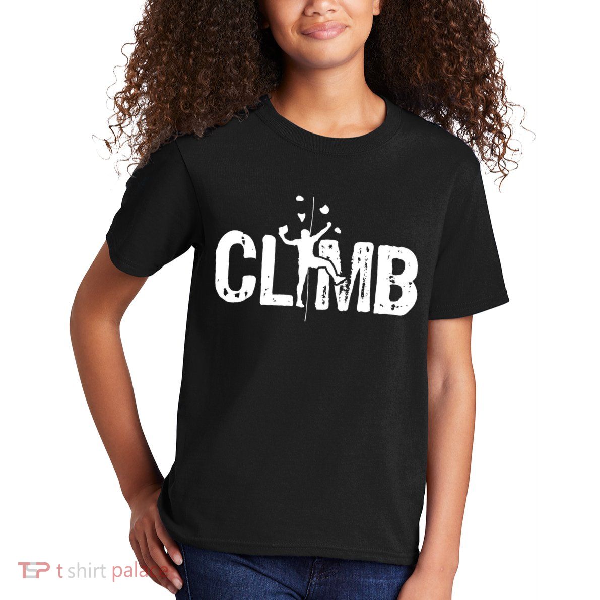 Climb Bouldering Wall Climber Rock Climbing Mountaineer Kids T-Shirt