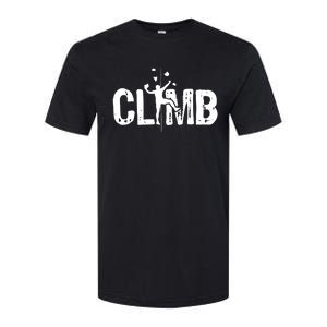 Climb Bouldering Wall Climber Rock Climbing Mountaineer Softstyle CVC T-Shirt