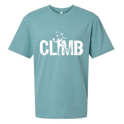 Climb Bouldering Wall Climber Rock Climbing Mountaineer Sueded Cloud Jersey T-Shirt