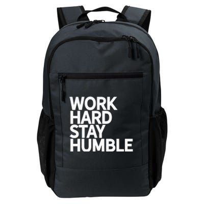 Classic Bold Work Hard Stay Humble Keepsake Lifestyle Motto Gift Daily Commute Backpack