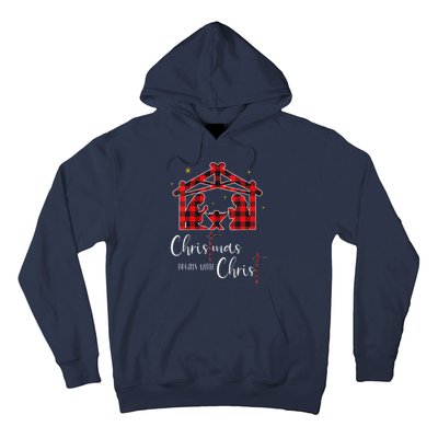 Christmas Begins With Christ Jesus Cross Christian Pajama Hoodie