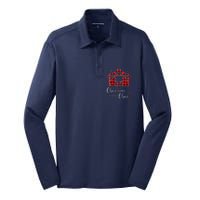 Christmas Begins With Christ Jesus Cross Christian Pajama Silk Touch Performance Long Sleeve Polo