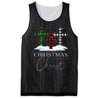 Christmas Begins With Christ Jesus Cross Christian Pajama Mesh Reversible Basketball Jersey Tank