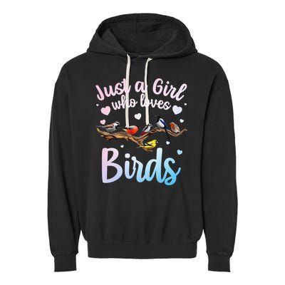 Cool Bird Watcher Art For Women Birding Nerd Birder Garment-Dyed Fleece Hoodie