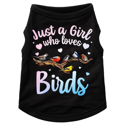 Cool Bird Watcher Art For Women Birding Nerd Birder Doggie Tank