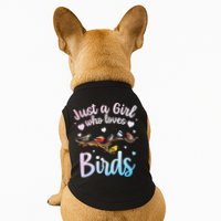 Cool Bird Watcher Art For Women Birding Nerd Birder Doggie Tank
