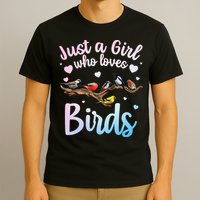Cool Bird Watcher Art For Women Birding Nerd Birder T-Shirt
