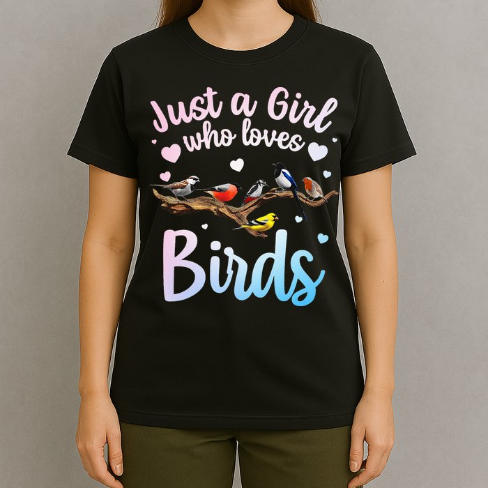 Cool Bird Watcher Art For Women Birding Nerd Birder T-Shirt