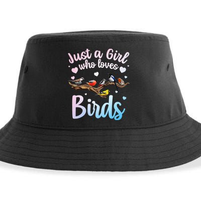 Cool Bird Watcher Art For Women Birding Nerd Birder Sustainable Bucket Hat