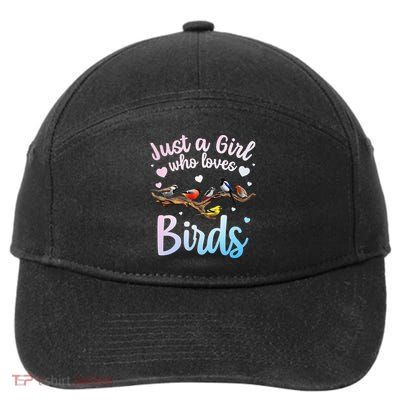 Cool Bird Watcher Art For Women Birding Nerd Birder 7-Panel Snapback Hat