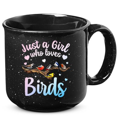 Cool Bird Watcher Art For Women Birding Nerd Birder 15oz Campfire Ceramic Mug