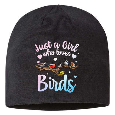 Cool Bird Watcher Art For Women Birding Nerd Birder Sustainable Beanie