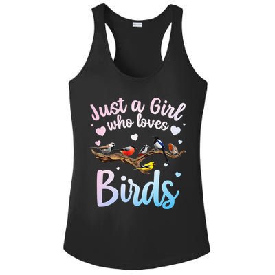 Cool Bird Watcher Art For Women Birding Nerd Birder Ladies PosiCharge Competitor Racerback Tank