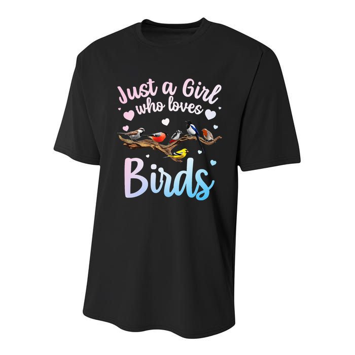 Cool Bird Watcher Art For Women Birding Nerd Birder Youth Performance Sprint T-Shirt